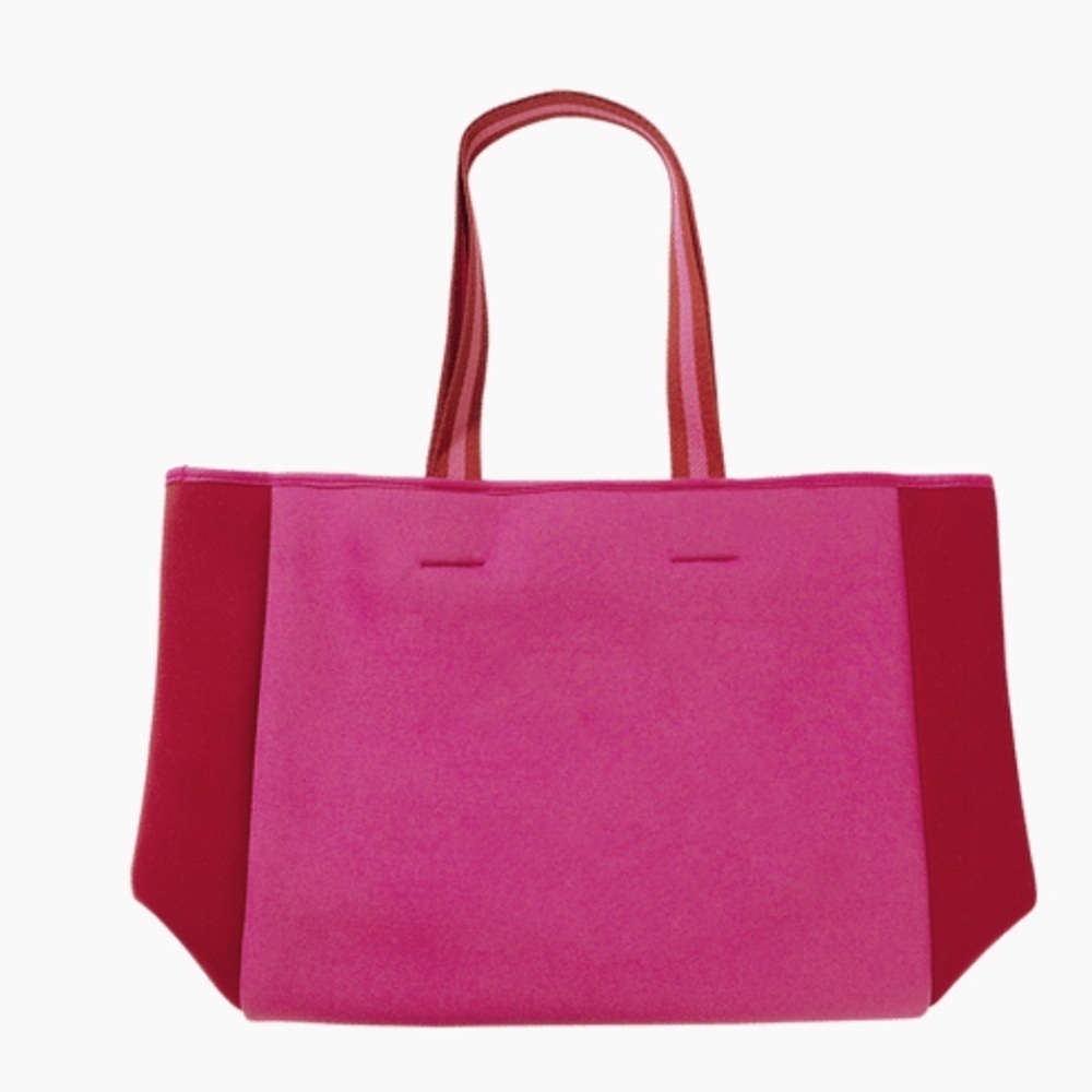 NEW Summersalt Neoprene Tote in Vibrant Pink and Red